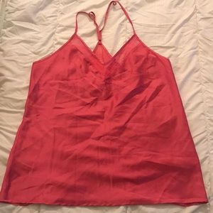 Fuchsia satin tank